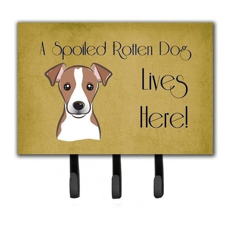 Carolines Treasures Carolines Treasures BB1508TH68 Jack Russell Terrier Spoiled Dog Lives Here Leash & Key Holder BB1508TH68